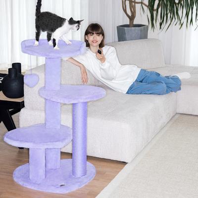 Show full view: VETRESKA Heartpurrple 4-Level Cat Tree, Purple, Large slide 8 of 10