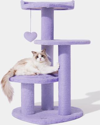 Show full view: VETRESKA Heartpurrple 4-Level Cat Tree, Purple, Large slide 4 of 10