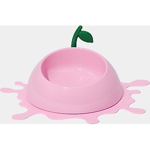 VETRESKA Juicy Peach Dog & Cat Bowl, Spoon & Mat Set, Pink, Medium: 14-oz