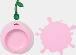 VETRESKA Juicy Peach Dog & Cat Bowl, Spoon & Mat Set, Pink, Medium: 14-oz slide 2 of 9