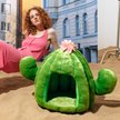 Show in main carousel: VETRESKA Oasis Cactus Dog & Cat Bed with Removable Cover, Green, Medium slide 8 of 9