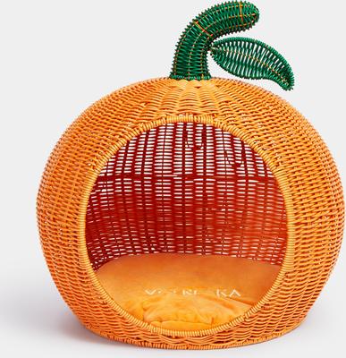 Show full view: VETRESKA Rattan Cat & Dog Bed, Tangerine slide 4 of 8