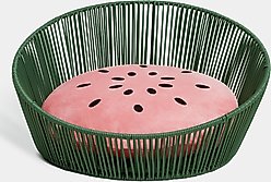 VETRESKA Rattan Cat & Dog Bed, Watermelon