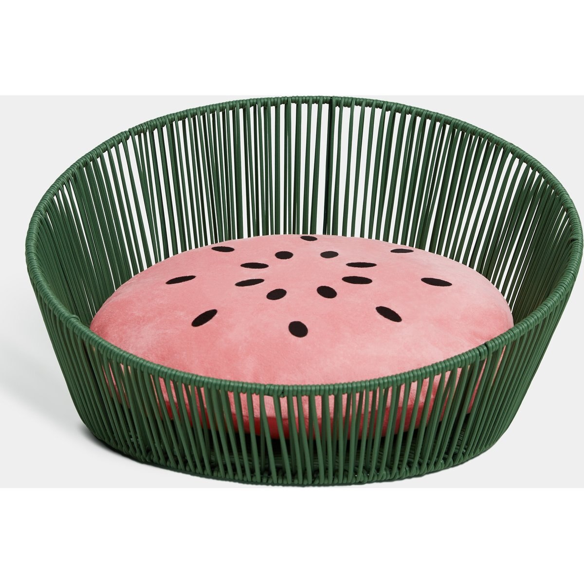 VETRESKA Rattan Cat & Dog Bed, Watermelon
