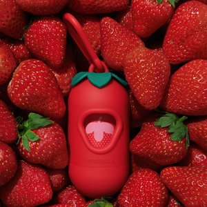 VETRESKA Strawberry Dog Poop Bag Dispenser with Bags, 7 count