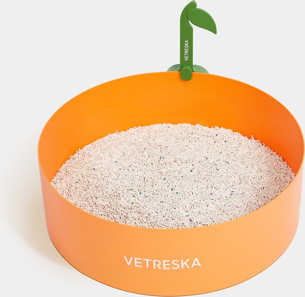Show full view: VETRESKA Tangerine Cat Litter Box slide 1 of 8