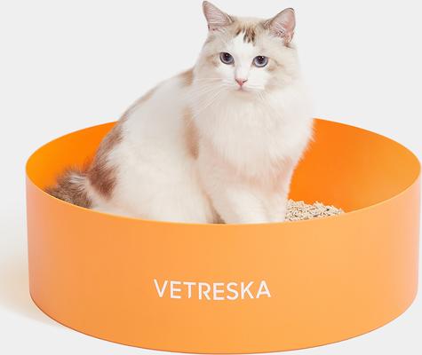 Show full view: VETRESKA Tangerine Cat Litter Box slide 6 of 9