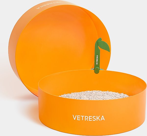Show full view: VETRESKA Tangerine Cat Litter Box slide 3 of 8