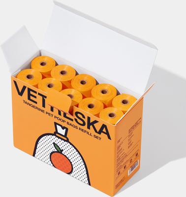 Show full view: VETRESKA Tangerine Dog Poop Bags Refill Set, 20 count slide 4 of 10