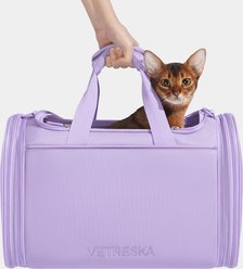 VETRESKA Violet Voyage Dog & Cat Bag Carrier, Purple