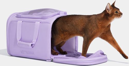 Show full view: VETRESKA Violet Voyage Dog & Cat Bag Carrier, Purple slide 6 of 9