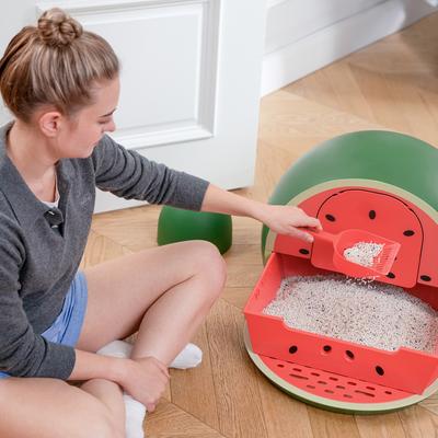 Show full view: VETRESKA Watermelon Kitty Kove Cat Litter Box slide 7 of 10