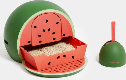 Show full view: VETRESKA Watermelon Kitty Kove Cat Litter Box slide 4 of 10