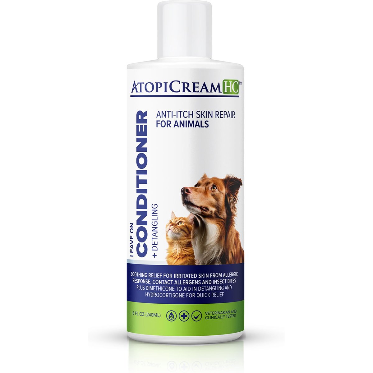 VETRIMAX AtopiCream HC Hydrocortisone Leave-On Dog & Cat Conditioner/Lotion, 8-fl oz bottle