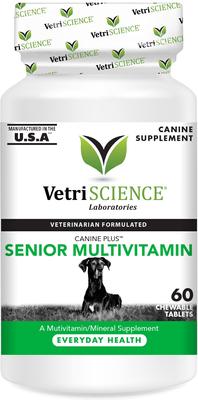 Show full view: VetriScience Canine Plus Chewable Tablet Multivitamin for Senior Dogs, 60 count slide 1 of 5
