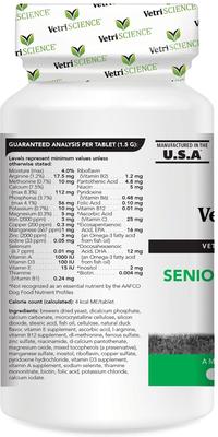 Show full view: VetriScience Canine Plus Chewable Tablet Multivitamin for Senior Dogs, 60 count slide 4 of 5