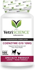 VetriScience Coenzyme Q10 10 mg Capsules Heart Supplement for Cats & Dogs, 100 count