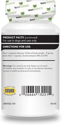 Show full view: VetriScience Coenzyme Q10 10 mg Capsules Heart Supplement for Cats & Dogs, 100 count slide 3 of 6