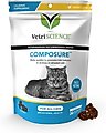 VetriScience Composure Chicken Liver Flavored Soft Chews Calming Supplement for Cats, 30 count
