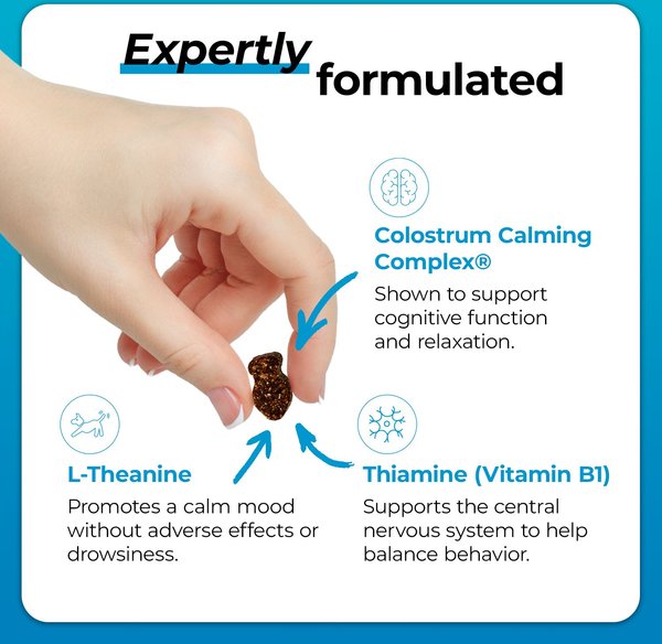 Show full view: VetriScience Composure Chicken Liver Flavored Soft Chews Calming Supplement for Cats, 30 count slide 3 of 10