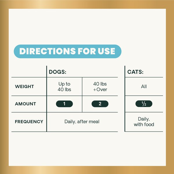Show full view: VetriScience Extra Strength Gut Mega Probiotic & Prebiotic Health Easy-Open Capsules Digestive Supplement for Dogs & Cats, 120 count slide 8 of 11