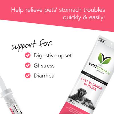Show full view: VetriScience Fast Balance G.I. Paste Medication for Digestive Issues for Cats & Dogs, 35-cc slide 8 of 10