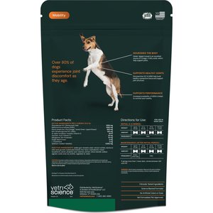 VetriScience GlycoFlex 3 Extra Strength Healthy Hip & Joint Chicken-Flavored Chews with Glucosamine & Green-Lipped Mussel Supplement for Dogs, 120 count