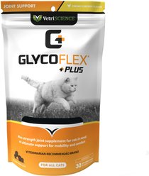 VetriScience GlycoFlex Plus Chicken Flavored Chew Joint Supplement for Cats, 30 count