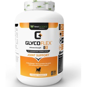 VetriScience GlycoFlex Stage III Chicken Flavored Chewable Tablets Joint Supplement for Dogs, 120 count