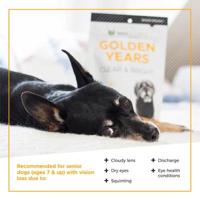 Show full view: VetriScience Golden Years Chicken Flavor Clear & Bright Chew Supplement for Dogs, 60 count slide 6 of 8