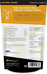 VetriScience Golden Years Chicken Flavor Strength & Stability Joint Support Chew Supplement for Senior Dogs, 60 count slide 2 of 6