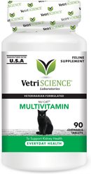 VetriScience Nu Cat Chewable Tablets Multivitamin for Cats, 90 count