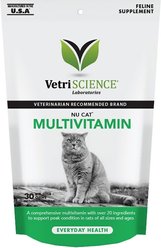 VetriScience Nu Cat Soft Chews Multivitamin for Cats, 30 count