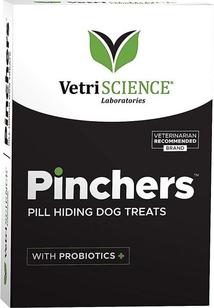 VetriScience Pinchers Pill Hiding Probiotic Peanut Butter Flavor Dog Treats