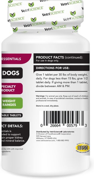 VetriScience Renal Essentials Dog Tablets