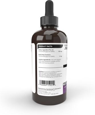 Show full view: VetriScience Vetri-DMG Liquid Immune Supplement for Dogs, Cats & Birds, 114-mL slide 4 of 8