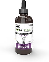 VetriScience Vetri-DMG Liquid Immune Supplement for Dogs, Cats & Birds, 28-mL
