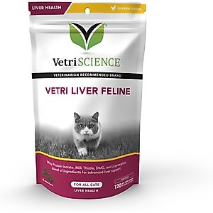 VetriScience Vetri-Liver Feline Bite-Sized Cat Chews, 120 count