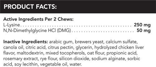 Show full view: VetriScience Vetri Lysine Plus Chicken Flavored Soft Chews Immune Supplement for Cats, 180 count slide 5 of 7