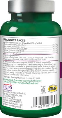 Show full view: Vet's Best Aches + Pains Vet Formulated for Dog Occasional Discomfort Hip & Joint Support Chew Supplement for Dogs, 50 count slide 4 of 12