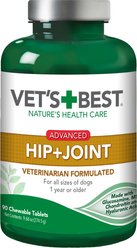 Vet's Best Advanced Chewable Tablets Joint Supplement for Dogs, 90 count