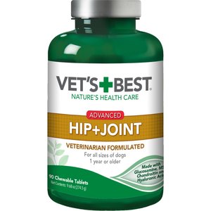Vet's Best Advanced Chewable Tablets Joint Supplement for Dogs, 90 count