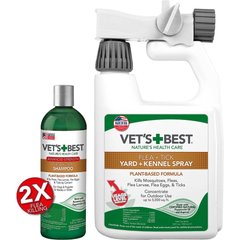 Vet's Best Advanced Strength Flea & Tick Shampoo + Yard & Kennel Spray for Dogs