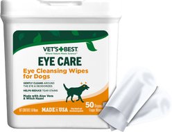 Vet's Best Aloe Vera & Witch Hazel Eye Cleansing Wipes for Dogs, 50 Count