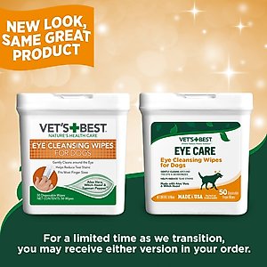 Vet's Best Aloe Vera & Witch Hazel Eye Cleansing Wipes for Dogs, 50 Count
