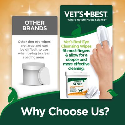 Show full view: Vet's Best Aloe Vera & Witch Hazel Eye Cleansing Wipes for Dogs, 50 Count slide 4 of 8