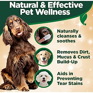 Vet's Best Aloe Vera & Witch Hazel Eye Cleansing Wipes for Dogs, 50 Count