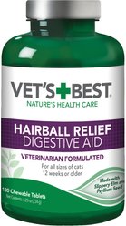 Vet's Best Chewable Tablets Hairball Control Supplement for Cats, 180 count