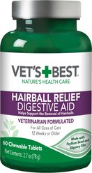 Vet's Best Chewable Tablets Hairball Control Supplement for Cats, 60 count
