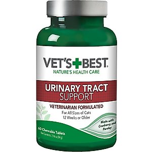 Vet's Best Chewable Tablets Urinary Supplement for Cats, 60 count